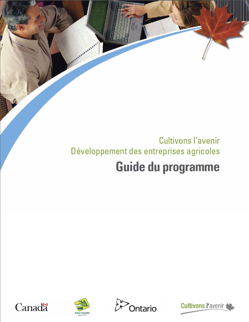 Image of a Program Guide cover page in French