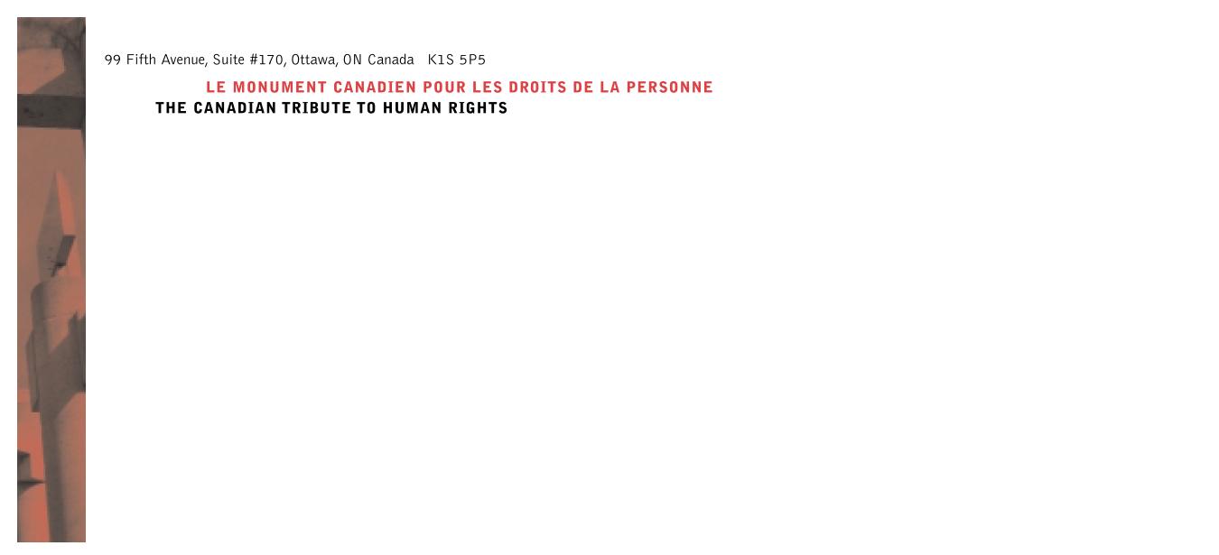 Image of Canadian Tribute To Human Rights envelope