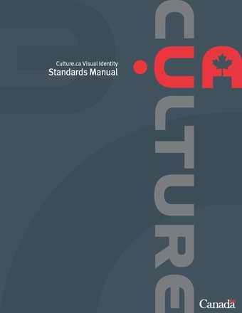 Culture.ca visual identity manual English cover