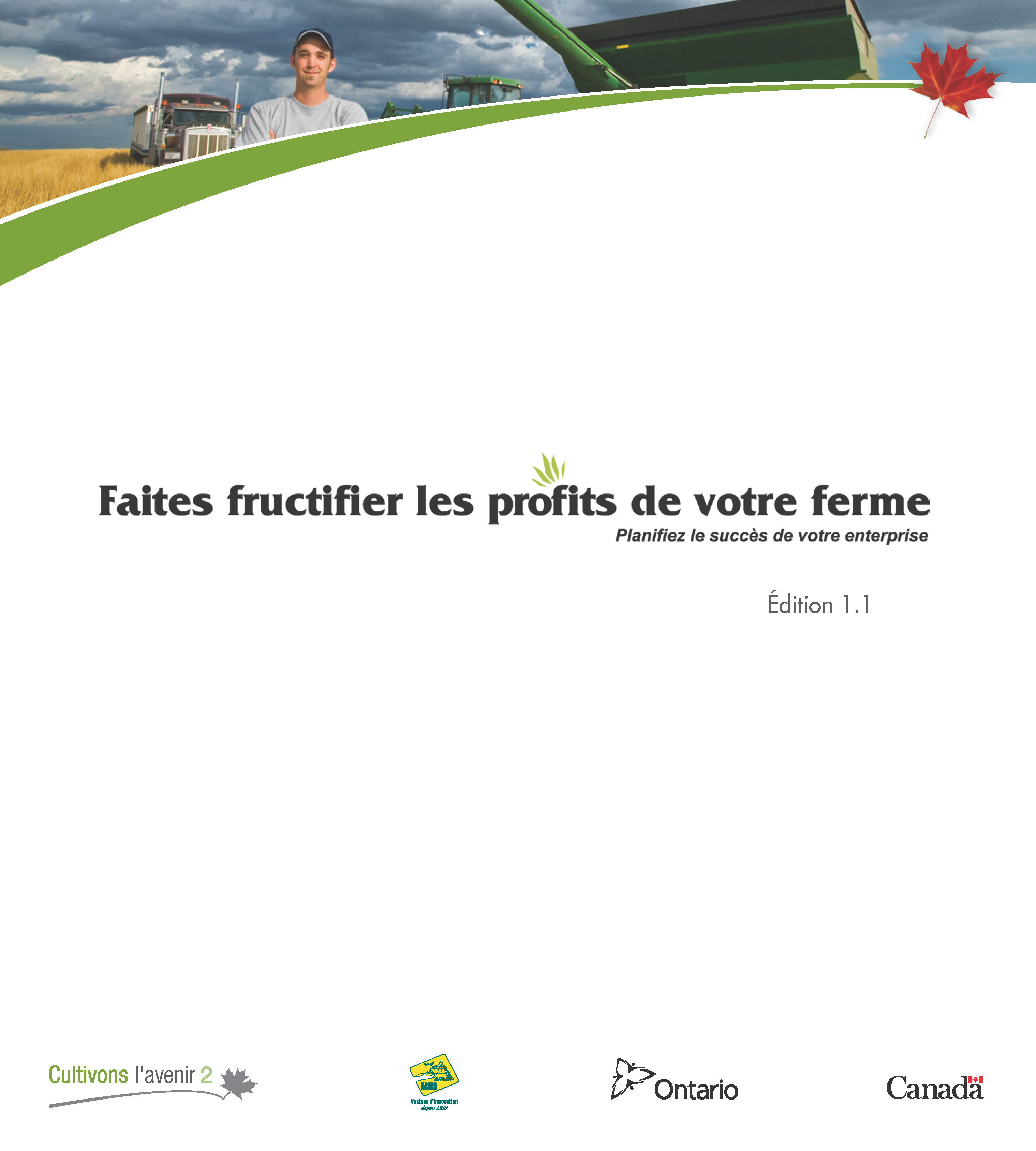 Growing Your Farm Profits workbook cover (French)