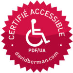 Badge declaring "Certified Accessible PDF/UA davidberman.com"