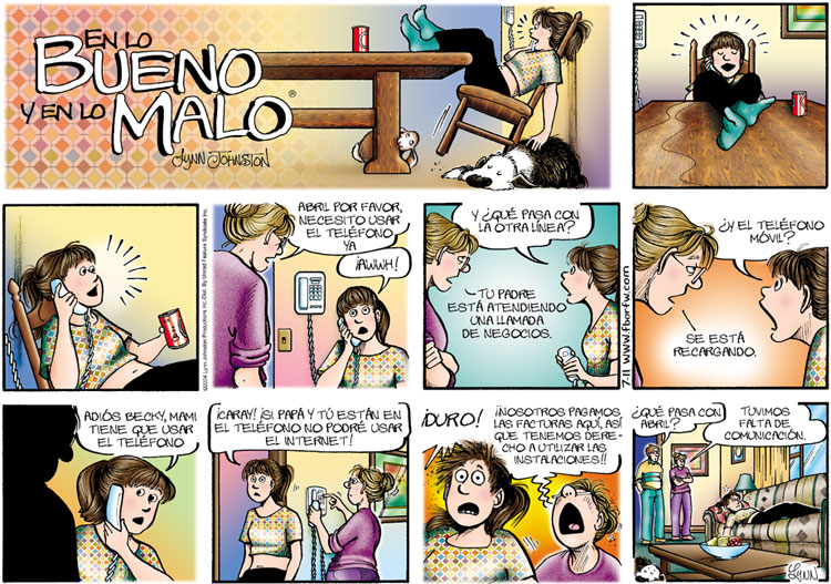 For Better of For Worse comic strip sample in Spanish