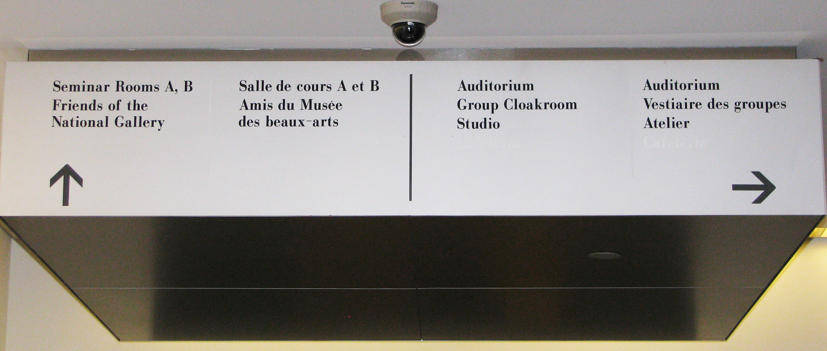 Image showing wayfinding signage in the interior of National Gallery of Canada