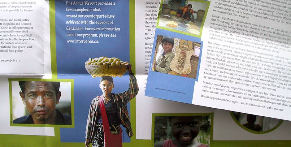 Image of Inter Pares 2011 annual report inside pages